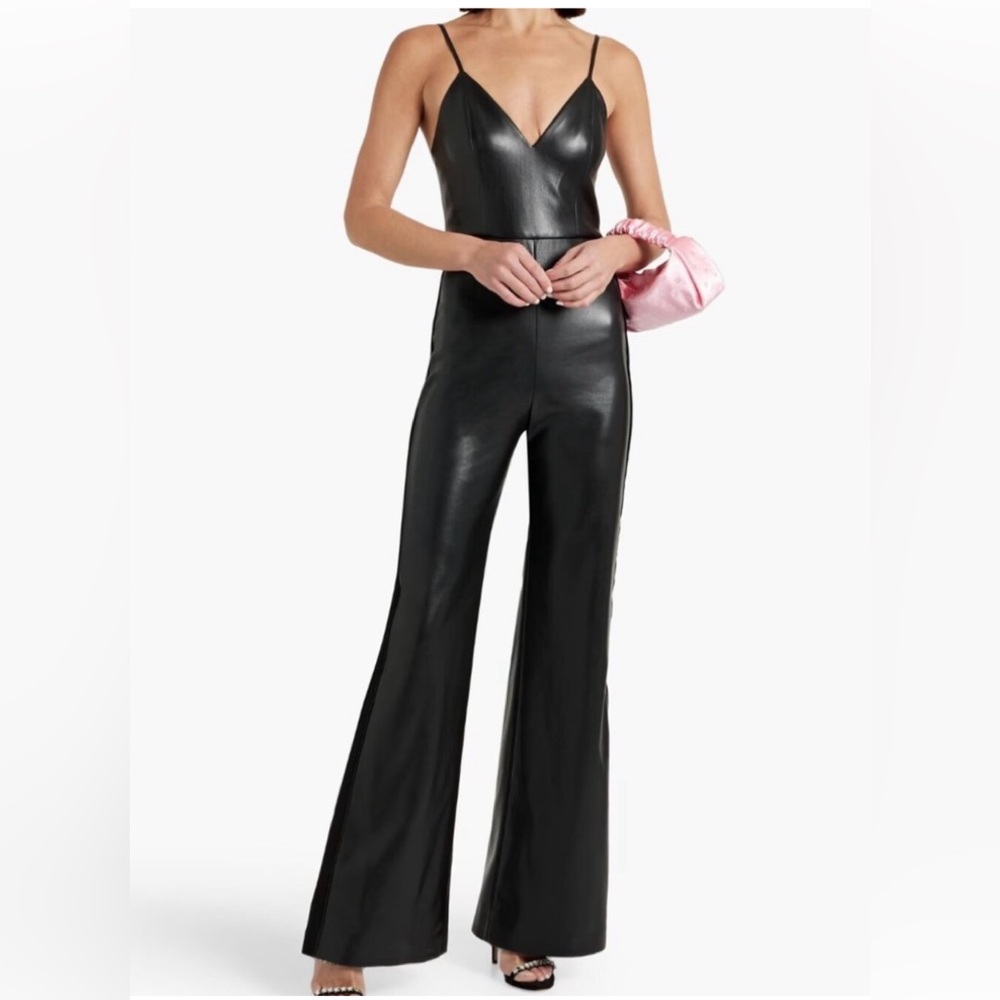 Alice + Olivia by Stacey Bendet Christena Shirred Jumpsuit Size 4 NWT